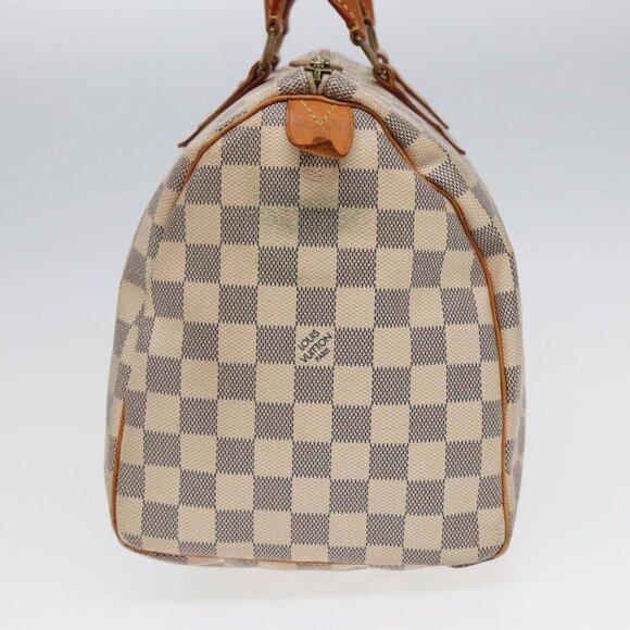 LOUIS VUITTON Damier Azur Speedy 30 Hand Bag N41533 LV Auth 84648 - Picture 4 of 16